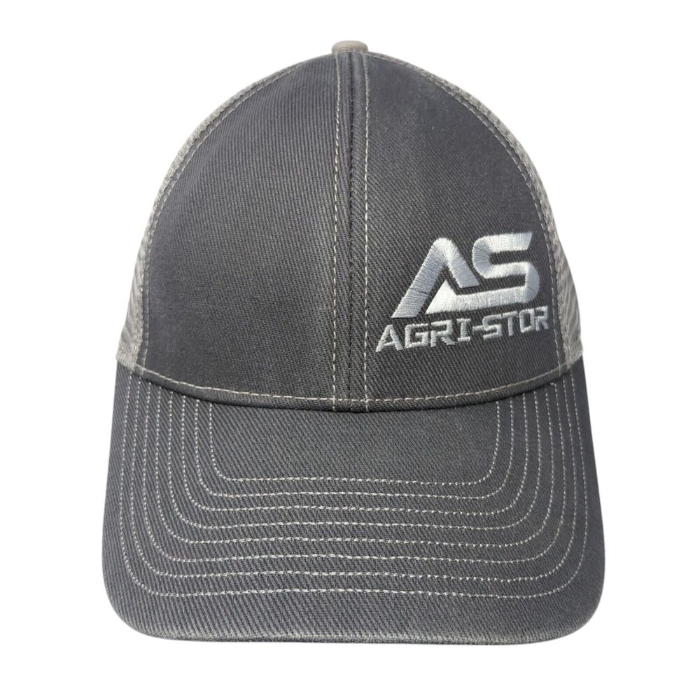 AS Agri-Stor Strapback Mesh Back Trucker Hat Gray One Size HG 6 Panel